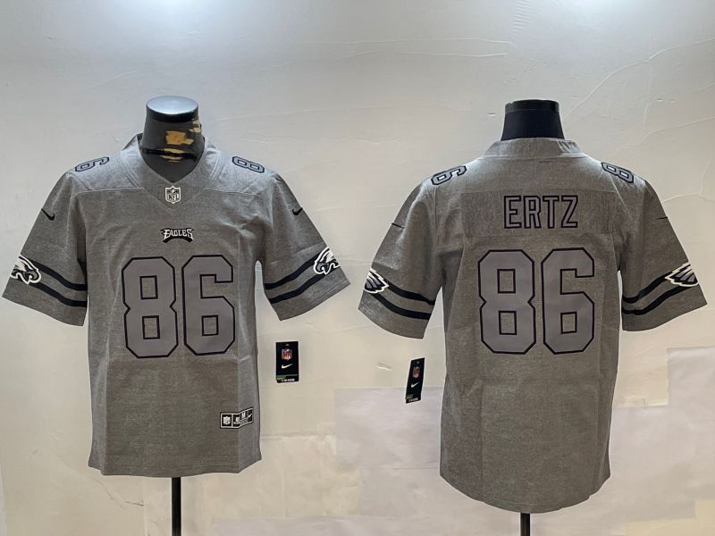 Men Philadelphia Eagles #86 Ertz Grey Throwback 2024 Nike Limited NFL Jersey style 7->women nba jersey->Women Jersey